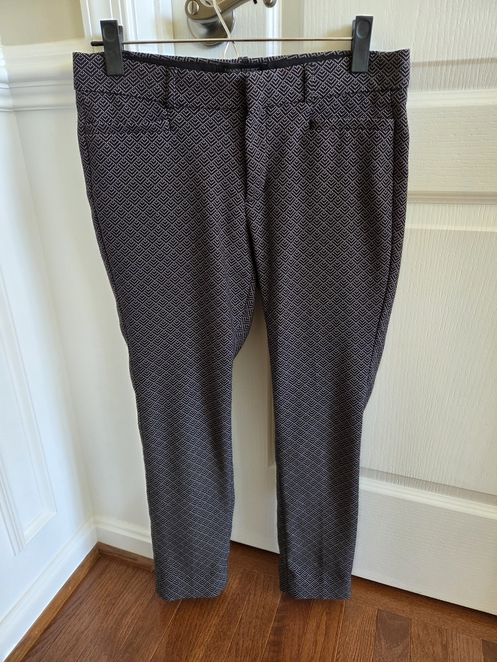 Banana Republic Black & Tan Women's Geometric Skinny Dress Pants, 4P